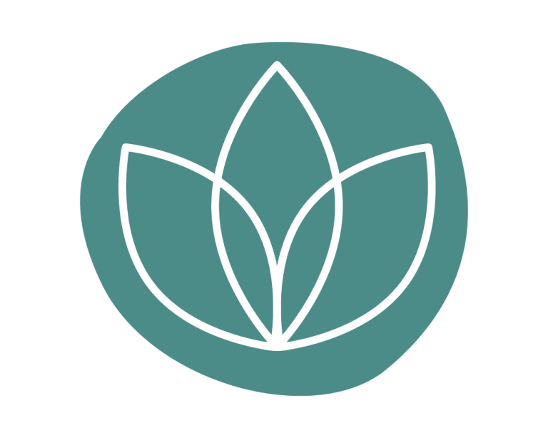 Mehr Infos zum Achtsamkeitstraining Icon für Achtsamkeitstraining: Strichgrafik zeigt eine stilisierte Lotusblüte