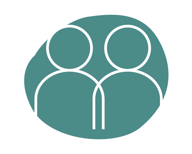 Mehr Infos zur Paartherapie Icon für Paartherapie: Strichgrafik zeigt zwei stilisierte Personen nebeneinander