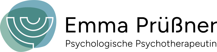 Logo: Bildmarke + Emma Prüßner, Psychologische Psychotherapeutin